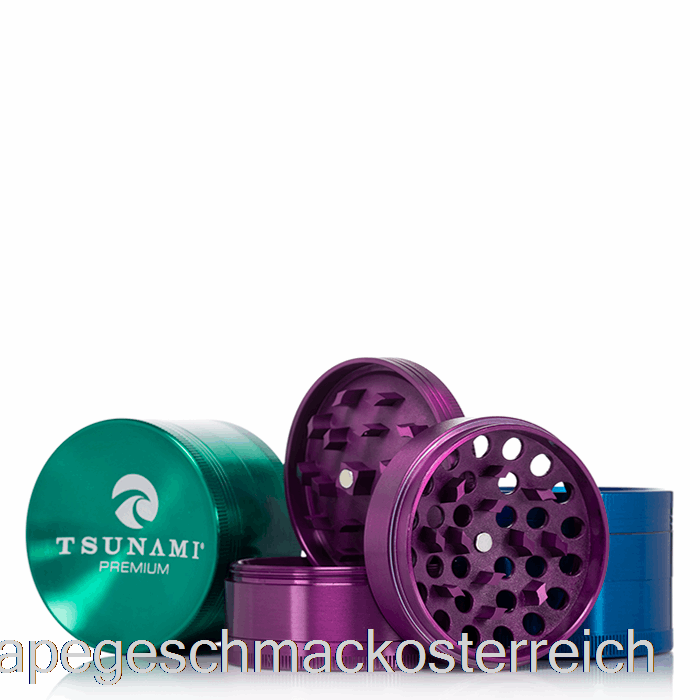 Tsunami 2,4 Zoll 4-teiliger Versunkener Top-Grinder Rainbow (63 Mm) Vape-Geschmack